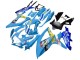 Preisgünstige Suzuki GSXR 600 / GSXR 750 Motorrad Verkleidung 2008-2010 - Blau Gelb Rizla