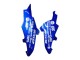 Preisgünstige Suzuki GSXR 600 / GSXR 750 Motorrad Verkleidung 2008-2010 - Blau Gelb Rizla