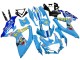 Preisgünstige Suzuki GSXR 600 / GSXR 750 Motorrad Verkleidung 2008-2010 - Blau Gelb Rizla
