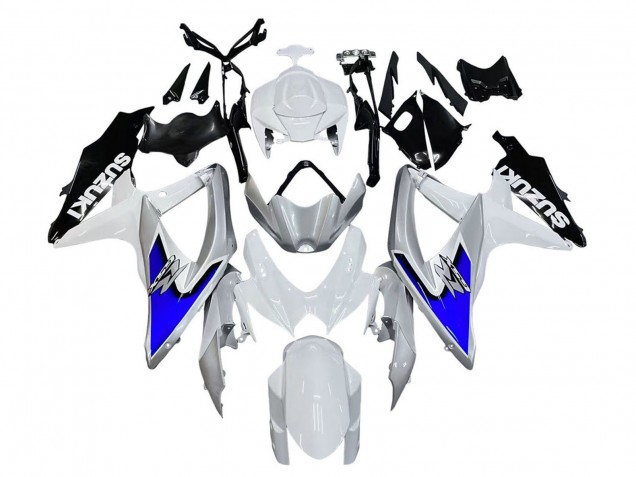 Preisgünstige Suzuki GSXR 600 / GSXR 750 Motorrad Verkleidung 2008-2010 - Weiss Silber Blau Schwarz