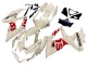 Preisgünstige Suzuki GSXR 600 / GSXR 750 Motorrad Verkleidung 2008-2010 - Creme Weiss Rot Schwarz