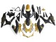Preisgünstige Suzuki GSXR 600 / GSXR 750 Motorrad Verkleidung 2008-2010 - Matt Schwarz Weiss Gold