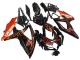 Preisgünstige Suzuki GSXR 600 / GSXR 750 Motorrad Verkleidung 2008-2010 - Glanzendes Schwarz Orange Flamme