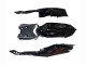 Preisgünstige Suzuki GSXR 600 / GSXR 750 Motorrad Verkleidung 2008-2010 - Glanzendes Schwarz Orange Flamme