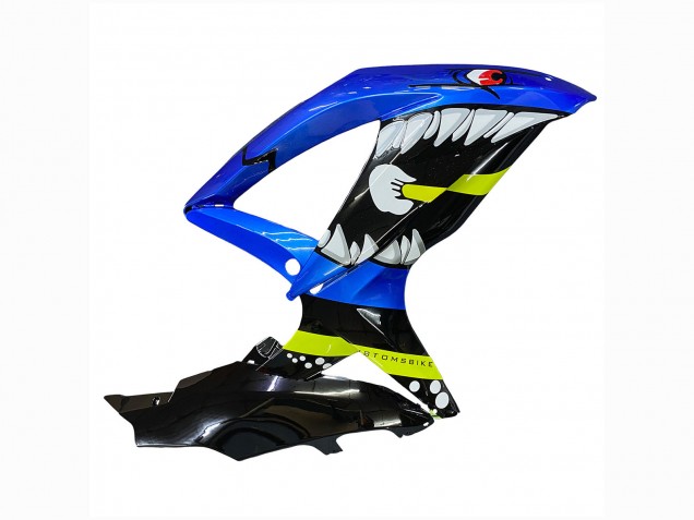 Preisgünstige Suzuki GSXR 600 / GSXR 750 Motorrad Verkleidung 2008-2010 - Blau Fluoreszierendes Grun Hai