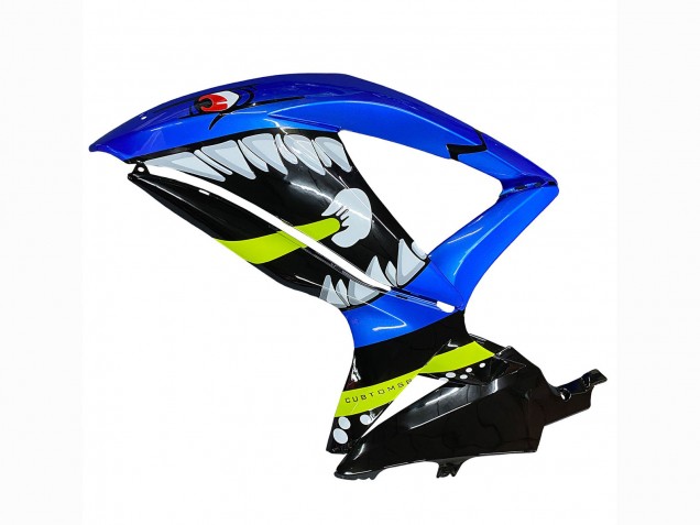 Preisgünstige Suzuki GSXR 600 / GSXR 750 Motorrad Verkleidung 2008-2010 - Blau Fluoreszierendes Grun Hai