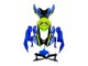 Preisgünstige Suzuki GSXR 600 / GSXR 750 Motorrad Verkleidung 2008-2010 - Blau Fluoreszierendes Grun Hai
