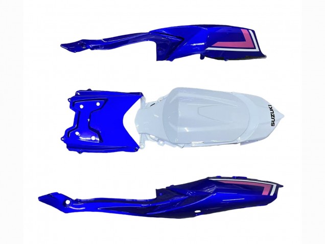 Preisgünstige Suzuki GSXR 600 / GSXR 750 Motorrad Verkleidung 2008-2010 - Weiss Blau Rosa Ecstar Motul