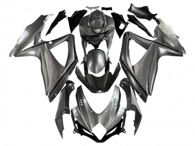 Preisgünstige Suzuki GSXR 600 / GSXR 750 Motorrad Verkleidung 2008-2010 - Matt Grau Schwarz