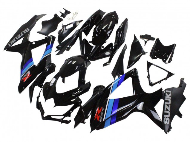 Preisgünstige Suzuki GSXR 600 / GSXR 750 Motorrad Verkleidung 2008-2010 - Glanzendes Schwarz Blau
