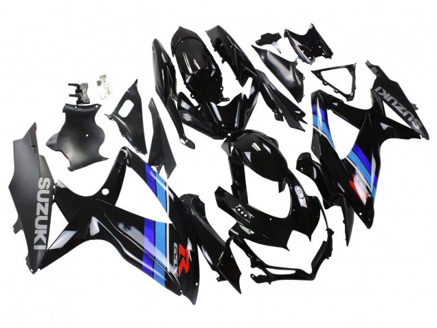 Preisgünstige Suzuki GSXR 600 / GSXR 750 Motorrad Verkleidung 2008-2010 - Glanzendes Schwarz Blau
