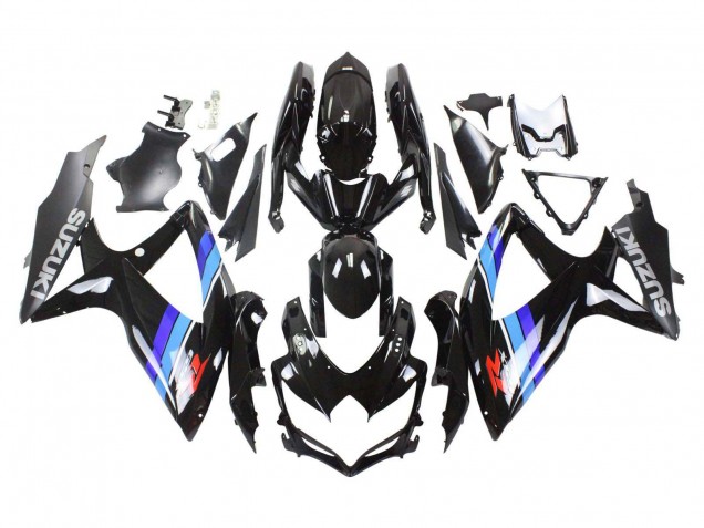 Preisgünstige Suzuki GSXR 600 / GSXR 750 Motorrad Verkleidung 2008-2010 - Glanzendes Schwarz Blau