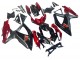 Preisgünstige Suzuki GSXR 600 / GSXR 750 Motorrad Verkleidung 2008-2010 - Rot Glanzendes Schwarz