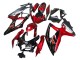 Preisgünstige Suzuki GSXR 600 / GSXR 750 Motorrad Verkleidung 2008-2010 - Rot Glanzendes Schwarz