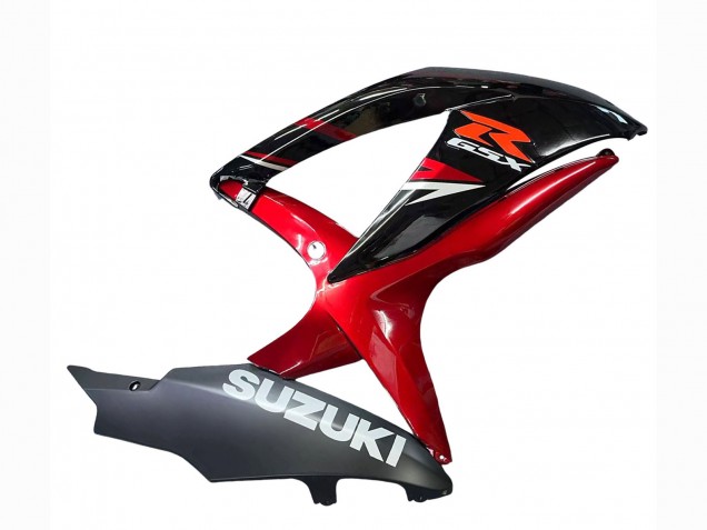 Preisgünstige Suzuki GSXR 600 / GSXR 750 Motorrad Verkleidung 2008-2010 - Rot Glanzendes Schwarz