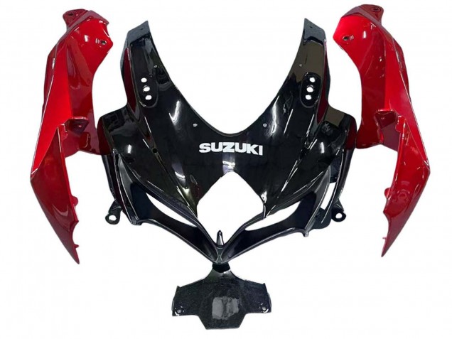 Preisgünstige Suzuki GSXR 600 / GSXR 750 Motorrad Verkleidung 2008-2010 - Rot Glanzendes Schwarz