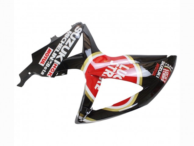 Preisgünstige Suzuki GSXR 600 / GSXR 750 Motorrad Verkleidung 2008-2010 - Glanzendes Schwarz Rot Weiss Motul Lucky Strike