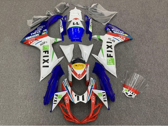 Preisgünstige Suzuki GSXR 600 / GSXR 750 Motorrad Verkleidung 2008-2010 - Weiss Blau Rot Grun Gelb Fixi 11