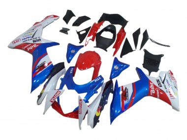 Preisgünstige Suzuki GSXR 600 / GSXR 750 Motorrad Verkleidung 2008-2010 - Weiss Rot Blau
