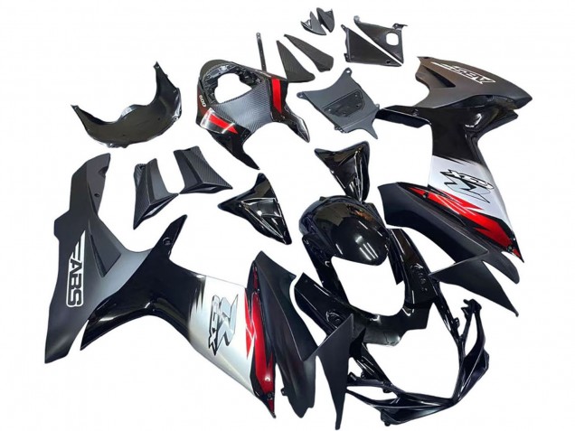 Preisgünstige Suzuki GSXR 600 / GSXR 750 Motorrad Verkleidung 2011-2024 - Glanzendes Schwarz Geschmiedet Carbonfaser Silber Rot