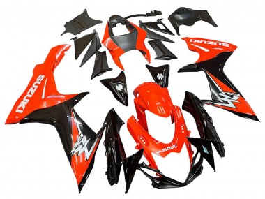 Preisgünstige Suzuki GSXR 600 / GSXR 750 Motorrad Verkleidungen Kit 2011-2024 - Rot Glanzendes Schwarz