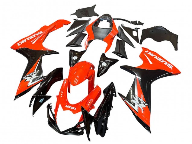 Preisgünstige Suzuki GSXR 600 / GSXR 750 Motorrad Verkleidungen Kit 2011-2024 - Rot Glanzendes Schwarz