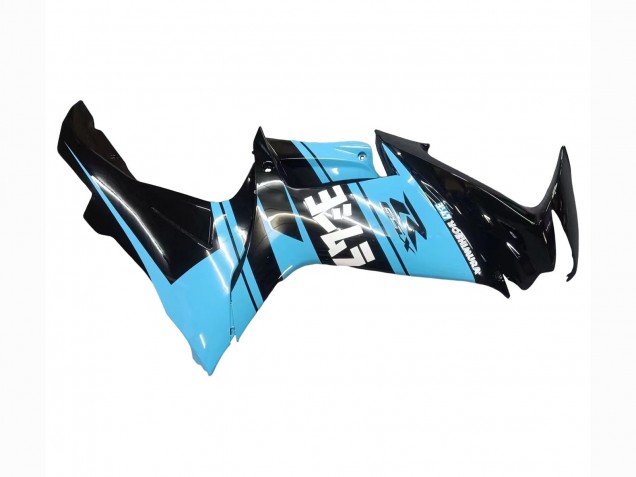 Preisgünstige Suzuki GSXR 600 / GSXR 750 Motorrad Verkleidung 2011-2024 - Glanzendes Schwarz Hellblau