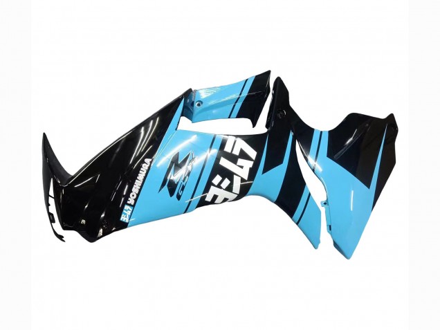 Preisgünstige Suzuki GSXR 600 / GSXR 750 Motorrad Verkleidung 2011-2024 - Glanzendes Schwarz Hellblau