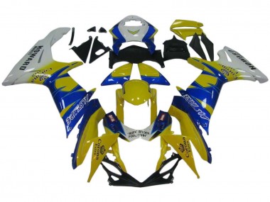 Preisgünstige Suzuki GSXR 600 / GSXR 750 Motorrad Verkleidung 2011-2024 - Weiss Gelb Blau Alstare Corona Extra