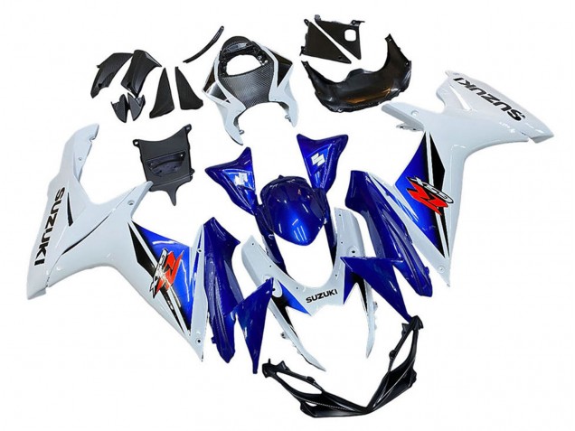 Preisgünstige Suzuki GSXR 600 / GSXR 750 Motorrad Verkleidung 2011-2024 - Weiss Blau Rot