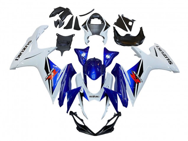 Preisgünstige Suzuki GSXR 600 / GSXR 750 Motorrad Verkleidung 2011-2024 - Weiss Blau Rot