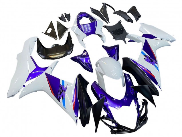 Preisgünstige Suzuki GSXR 600 / GSXR 750 Motorrad Verkleidung 2011-2024 - Blau Lila Weiss