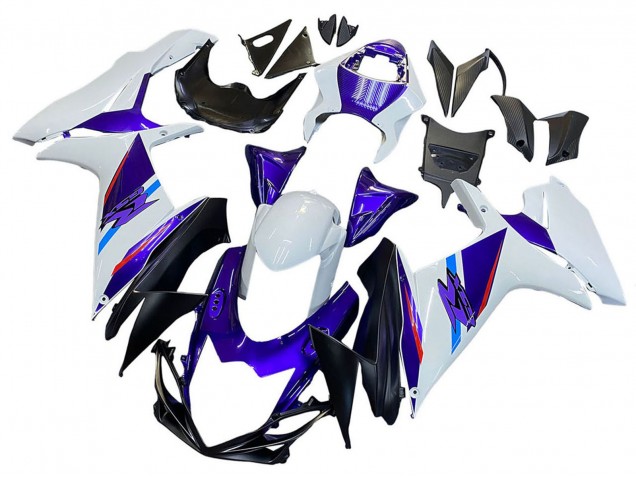 Preisgünstige Suzuki GSXR 600 / GSXR 750 Motorrad Verkleidung 2011-2024 - Blau Lila Weiss
