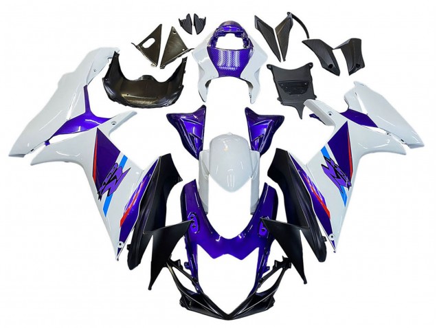 Preisgünstige Suzuki GSXR 600 / GSXR 750 Motorrad Verkleidung 2011-2024 - Blau Lila Weiss