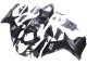Preisgünstige Suzuki GSXR 600 / GSXR 750 Motorrad Verkleidung 2011-2024 - Glanzendes Schwarz Matt Schwarz Weiss Aufkleber