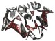 Preisgünstige Suzuki GSXR 600 / GSXR 750 Motorrad Verkleidung 2011-2024 - Glanzendes Schwarz Rot Flamme