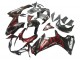 Preisgünstige Suzuki GSXR 600 / GSXR 750 Motorrad Verkleidung 2011-2024 - Glanzendes Schwarz Rot Flamme