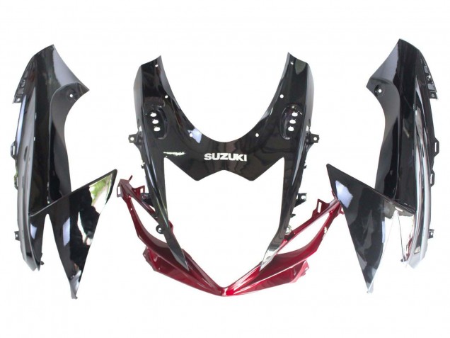 Preisgünstige Suzuki GSXR 600 / GSXR 750 Motorrad Verkleidung 2011-2024 - Rot Glanzendes Schwarz