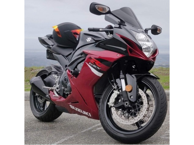 Preisgünstige Suzuki GSXR 600 / GSXR 750 Motorrad Verkleidung 2011-2024 - Rot Glanzendes Schwarz