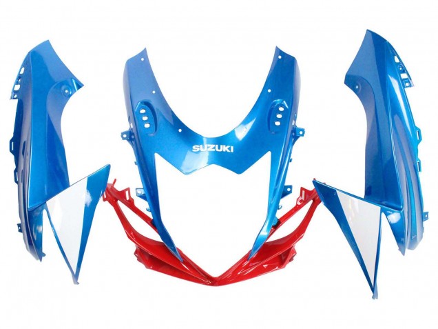 Preisgünstige Suzuki GSXR 600 / GSXR 750 Motorrad Verkleidung 2011-2024 - Blau Weiss Rot
