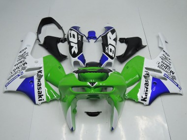 Preisgünstige Kawasaki ZX9R Motorrad Verkleidung 1994-1997 - Grun Weiss Blau