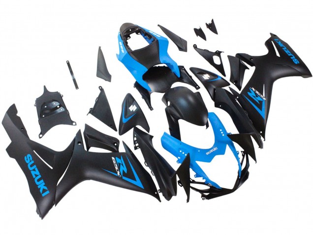 Preisgünstige Suzuki GSXR 600 / GSXR 750 Motorrad Verkleidung 2011-2024 - Blau Matt Schwarz