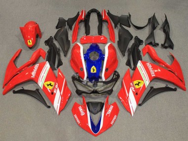 Preisgünstige Yamaha YZF R3/R25 Motorrad Verkleidung 2015-2018 - Rot Weiss Blau