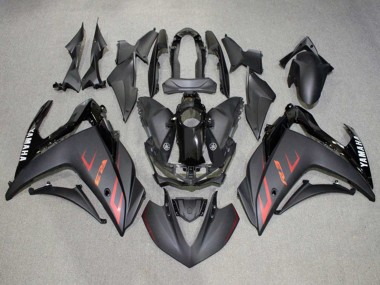 Preisgünstige Yamaha YZF R3/R25 Motorrad Verkleidung 2015-2018 - Glanzendes Schwarz Matt Schwarz Rot