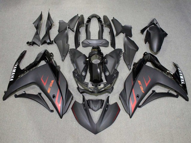 Preisgünstige Yamaha YZF R3/R25 Motorrad Verkleidung 2015-2018 - Glanzendes Schwarz Matt Schwarz Rot