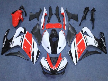 Preisgünstige Yamaha YZF R3/R25 Motorrad Verkleidung 2015-2018 - Weiss Rot Schwarz Petronas Yamalube