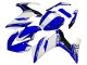 Preisgünstige Yamaha YZF R3/R25 Motorrad Verkleidung 2015-2018 - Weiss Blau Schwarz Rennen