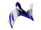 Preisgünstige Yamaha YZF R3/R25 Motorrad Verkleidung 2015-2018 - Weiss Blau Schwarz Rennen