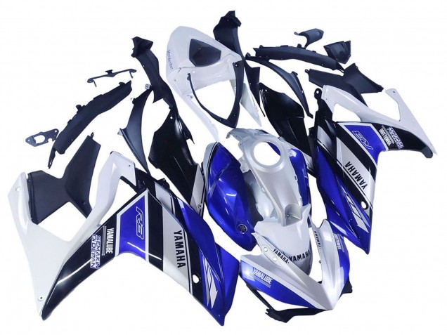 Preisgünstige Yamaha YZF R3/R25 Motorrad Verkleidung 2015-2018 - Weiss Blau Schwarz Yamalube