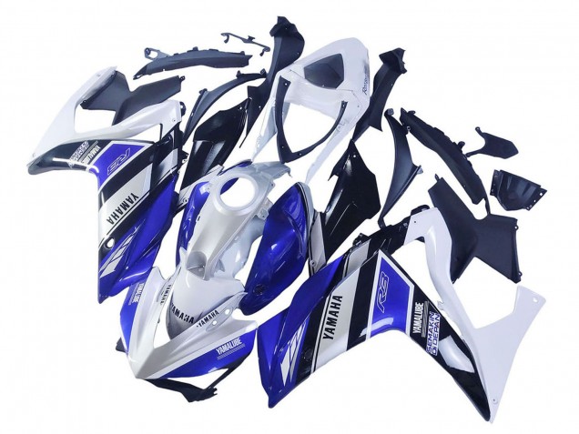 Preisgünstige Yamaha YZF R3/R25 Motorrad Verkleidung 2015-2018 - Weiss Blau Schwarz Yamalube